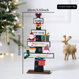 Wooden Christmas Letter Decorative Tabletop Ornament Creative Christmas Tree Decoration eprolo