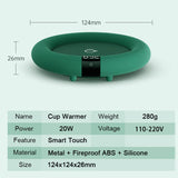 New LED Touch Insulation Coaster 55 Degree Warm Coaster Office Dormitory Desktop 3 Gear Heating Coaster eprolo