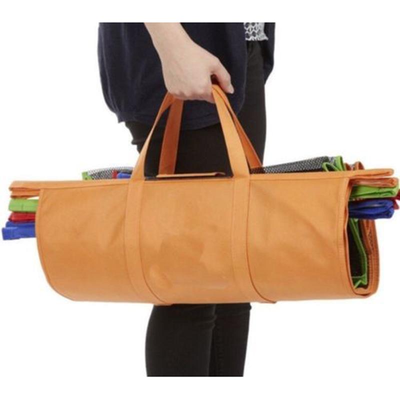 Shopping Bag Grocery Grab Shopping Bags Foldable Tote Eco-friendly Reusable Supermarket Bags 4pcs/set eprolo