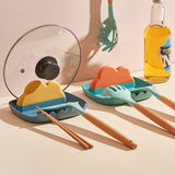 Stove Water Pot Cover Rack Kitchen Countertop Oil-Proof Plate Put Pot Cover Chopping Board Storage Rack Spatula Spoon Rack eprolo