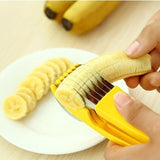 Stainless Steel Banana Cutter Fruit Vegetable Sausage Slicer Salad Sundaes Tools Cooking Tools Kitchen Accessories Gadgets eprolo
