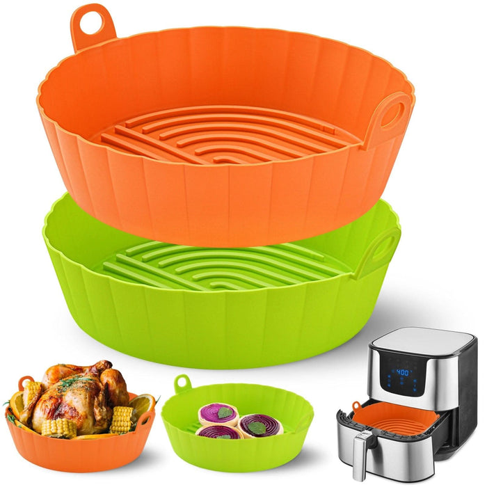 Air Fryer Silicone Baking Pan Burst Reusable High Temperature Resistant Foldable Thickened Silicone Baking Pan eprolo