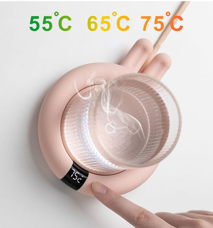 New LED Touch Insulation Coaster 55 Degree Warm Coaster Office Dormitory Desktop 3 Gear Heating Coaster eprolo