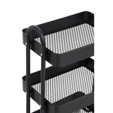 Acero Three Tier Black Metal Trolley Orsina