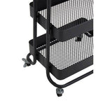 Acero Three Tier Black Metal Trolley Orsina