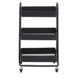 Acero Three Tier Black Metal Trolley Orsina