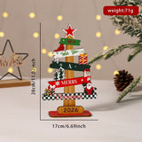Wooden Christmas Letter Decorative Tabletop Ornament Creative Christmas Tree Decoration eprolo
