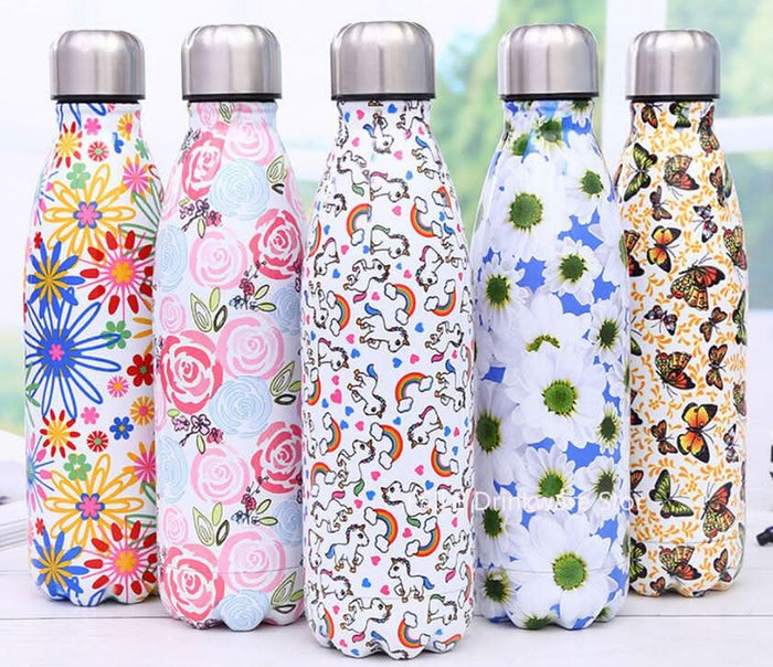 Stainless Steel Thermos Vacuum Flask Bottle 500ml Coffee Milk Cup Lovers Gradient Color Outdoor Travel Sport Hot Water Bottles eprolo