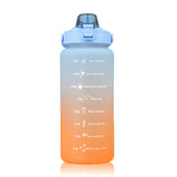 2L Sports Bottle Time Scale Space Cup Outdoor Portable Water Bottle Gradient Water Cup Water Bottle eprolo
