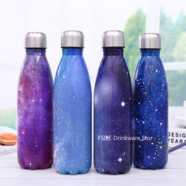 Stainless Steel Thermos Vacuum Flask Bottle 500ml Coffee Milk Cup Lovers Gradient Color Outdoor Travel Sport Hot Water Bottles eprolo