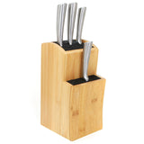 Universal Bamboo Knife Block with Removable Fibre Rods