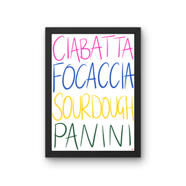 Bread Lovers Kitchen Art Print