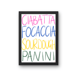Bread Lovers Kitchen Art Print