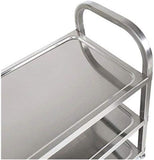 3 Tier Catering Trolley Stainless Steel with Locking Wheels 75x40x83cm Nisorpa Massive Discounts