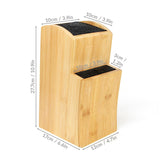 Universal Bamboo Knife Block with Removable Fibre Rods