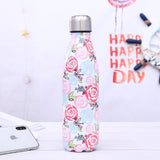 Stainless Steel Thermos Vacuum Flask Bottle 500ml Coffee Milk Cup Lovers Gradient Color Outdoor Travel Sport Hot Water Bottles eprolo