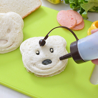 Little Bear Shape Sandwich Mold Bread Biscuits Embossed Device Cake Mold Maker DIY Mold Cutter kitchen breakfast accessories eprolo