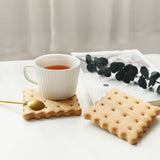 Beech Biscuit Coaster Solid Wood Tea Coaster Mug Coffee Coaster Cup Holder Creative Gift eprolo