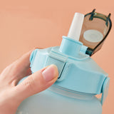 2L Sports Bottle Time Scale Space Cup Outdoor Portable Water Bottle Gradient Water Cup Water Bottle eprolo
