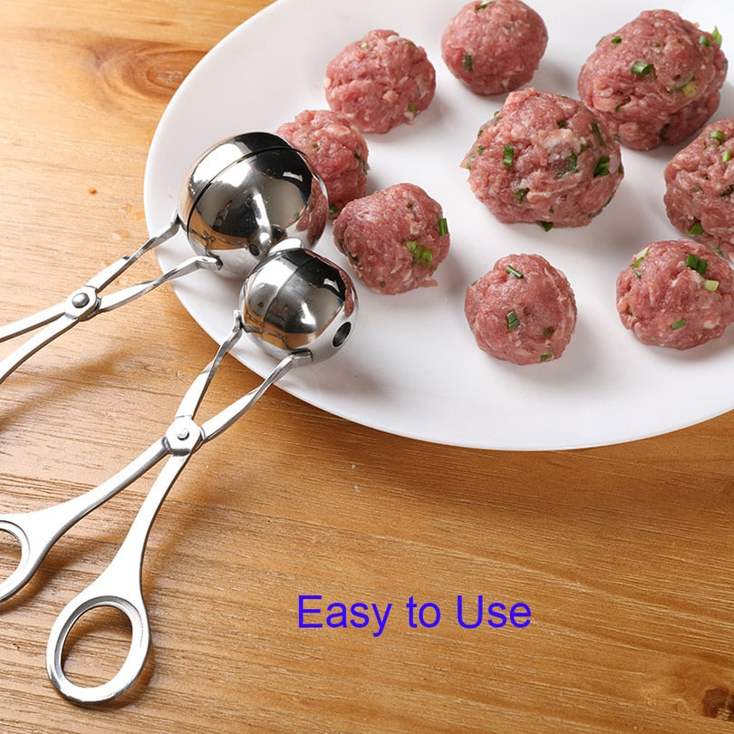 Convenient Kitchen Meatball Maker Stainless Steel Meatball Clip Fish Ball Rice Ball Making Mold Tool Kitchen Accessories eprolo