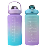 2L Sports Bottle Time Scale Space Cup Outdoor Portable Water Bottle Gradient Water Cup Water Bottle eprolo