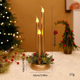 LED Electronic Candle Realistic Christmas Decoration Smooth Long Candle Christmas Ornament eprolo