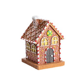 Christmas Glowing Gingerbread House Decoration Christmas Home Living Room Atmosphere Decoration Desktop Resin Decoration eprolo