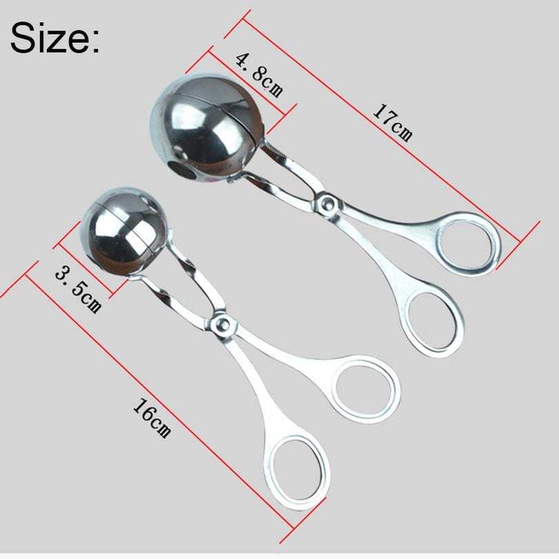 Convenient Kitchen Meatball Maker Stainless Steel Meatball Clip Fish Ball Rice Ball Making Mold Tool Kitchen Accessories eprolo