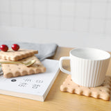 Beech Biscuit Coaster Solid Wood Tea Coaster Mug Coffee Coaster Cup Holder Creative Gift eprolo