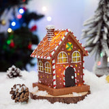 Christmas Glowing Gingerbread House Decoration Christmas Home Living Room Atmosphere Decoration Desktop Resin Decoration eprolo