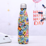 Stainless Steel Thermos Vacuum Flask Bottle 500ml Coffee Milk Cup Lovers Gradient Color Outdoor Travel Sport Hot Water Bottles eprolo
