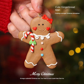 Christmas Decorations Christmas Gingerbread Man Atmosphere Decoration Christmas Tree Vintage Cute Resin Magnetic Fridge Sticker eprolo