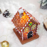 Christmas Glowing Gingerbread House Decoration Christmas Home Living Room Atmosphere Decoration Desktop Resin Decoration eprolo
