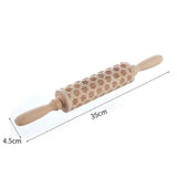 Merry Christmas Elk Wooden Print Rolling Pin Christmas Home Decorations Navidad Decor Noel Dessert Tools New Year 2020 DIY Craft eprolo