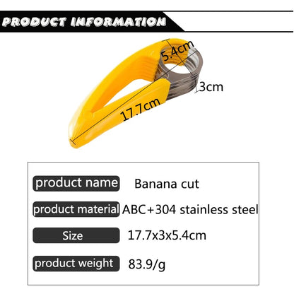 Stainless Steel Banana Cutter Fruit Vegetable Sausage Slicer Salad Sundaes Tools Cooking Tools Kitchen Accessories Gadgets eprolo
