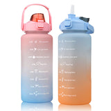 2L Sports Bottle Time Scale Space Cup Outdoor Portable Water Bottle Gradient Water Cup Water Bottle eprolo