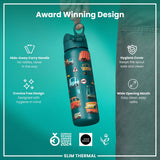 Leak Proof Slim Thermal Steel Water Bottle, Insulated, Automobiles, 500ml (17oz) ION8