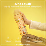 Leak Proof Slim Water Bottle, Stainless Steel, Diggers, 600ml (20oz) ION8