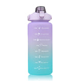 2L Sports Bottle Time Scale Space Cup Outdoor Portable Water Bottle Gradient Water Cup Water Bottle eprolo