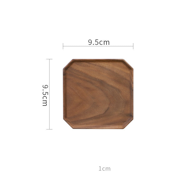 Black Walnut Coaster Solid Wood Anti-Scalding Tea Cup Cushion Octagonal Creative Coffee Cup Cup Holder Small Plate eprolo