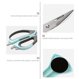 Kitchen Scissors Multifunctional Poultry Bottle Opener Bone Cutter Shear Scissors Peel Poultry Shear With Magnetic Storage Bag eprolo