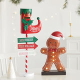 Christmas Decorative Iron Candy Cane LED Desk Decoration for Store Window Display and Festival Atmosphere Decoration eprolo