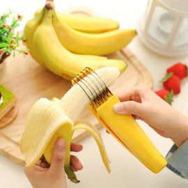 Stainless Steel Banana Cutter Fruit Vegetable Sausage Slicer Salad Sundaes Tools Cooking Tools Kitchen Accessories Gadgets eprolo