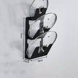Wall-Mounted Space Aluminum Pot Cover Storage Rack Punch-Free Kitchen Storage Rack Multi-Functional Cutting Board Chopping Board Rack eprolo