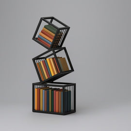 Rotating Cube Bookshelf Sickhaus