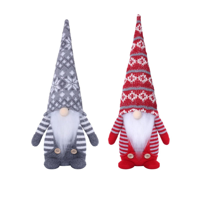 New Nordic Plush Knitted Christmas Decoration Faceless Doll Doll Forest Strap Rudolf Ornament