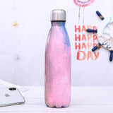 Stainless Steel Thermos Vacuum Flask Bottle 500ml Coffee Milk Cup Lovers Gradient Color Outdoor Travel Sport Hot Water Bottles eprolo