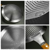 Large Stainless Steel Oil Strainer, Commercial Oil Strainer, Lo Mein Strainer, Oil Leak Strainer, Household Lo Mein Strainer eprolo