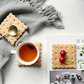 Beech Biscuit Coaster Solid Wood Tea Coaster Mug Coffee Coaster Cup Holder Creative Gift eprolo