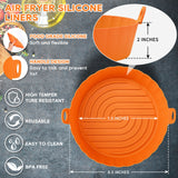 Air Fryer Silicone Baking Pan Burst Reusable High Temperature Resistant Foldable Thickened Silicone Baking Pan eprolo